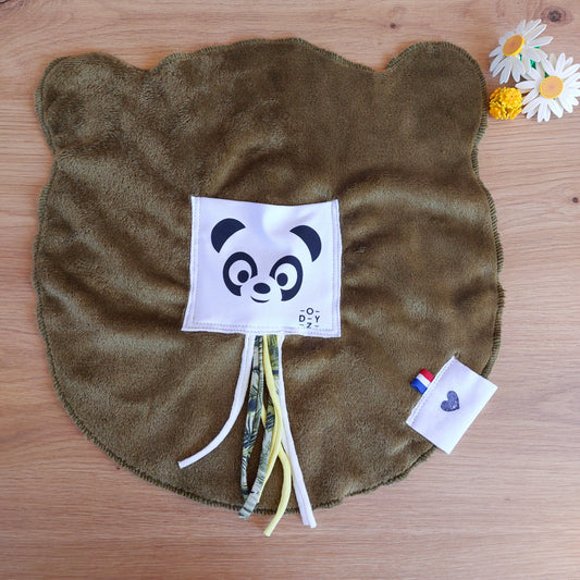 Doudou Dodyz kaki panda blanc