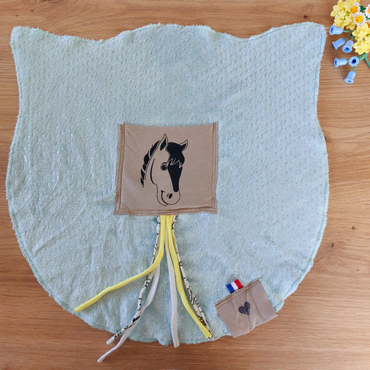 Doudou Dodyz blu cavallo talpa