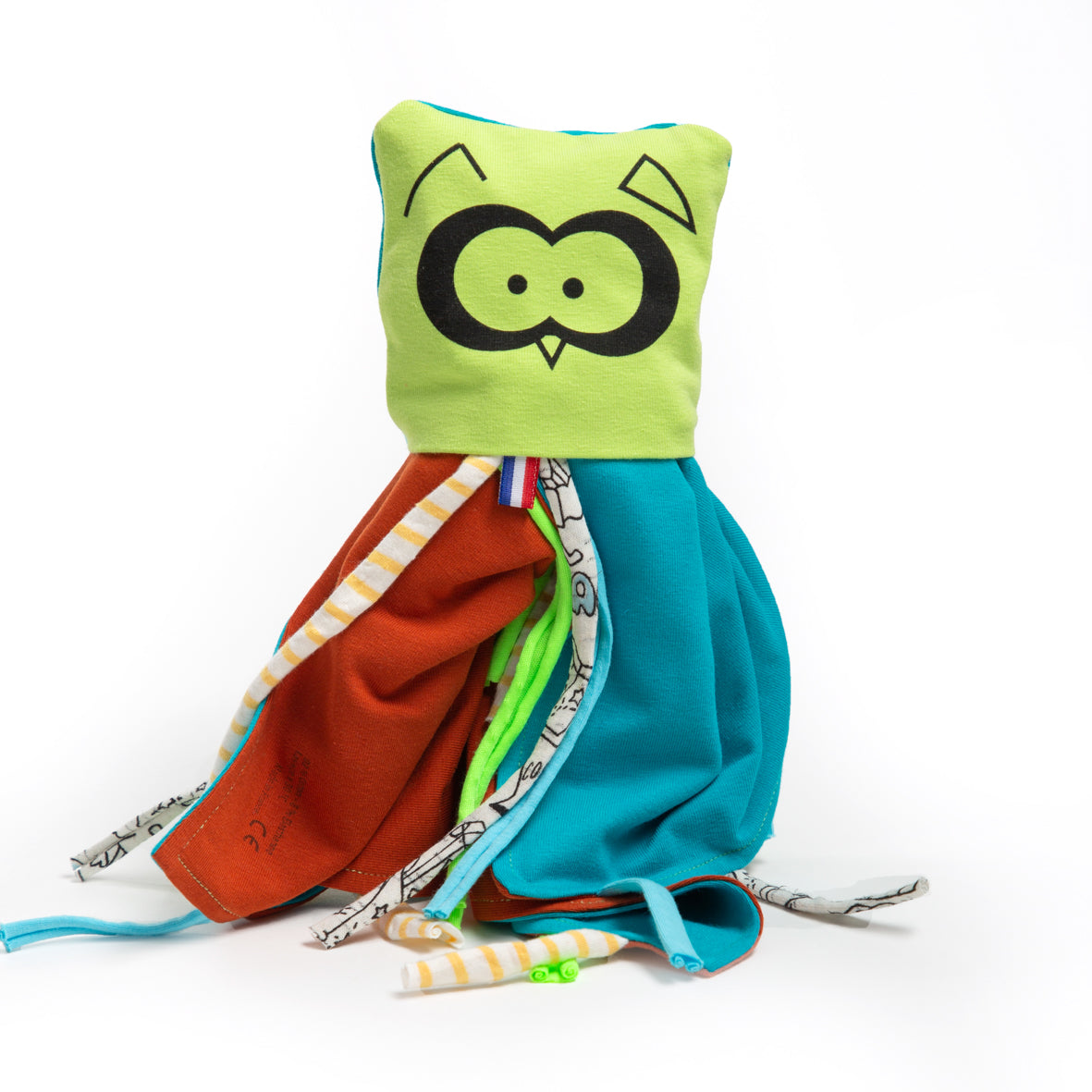 Doudou copertina gufi verde mela