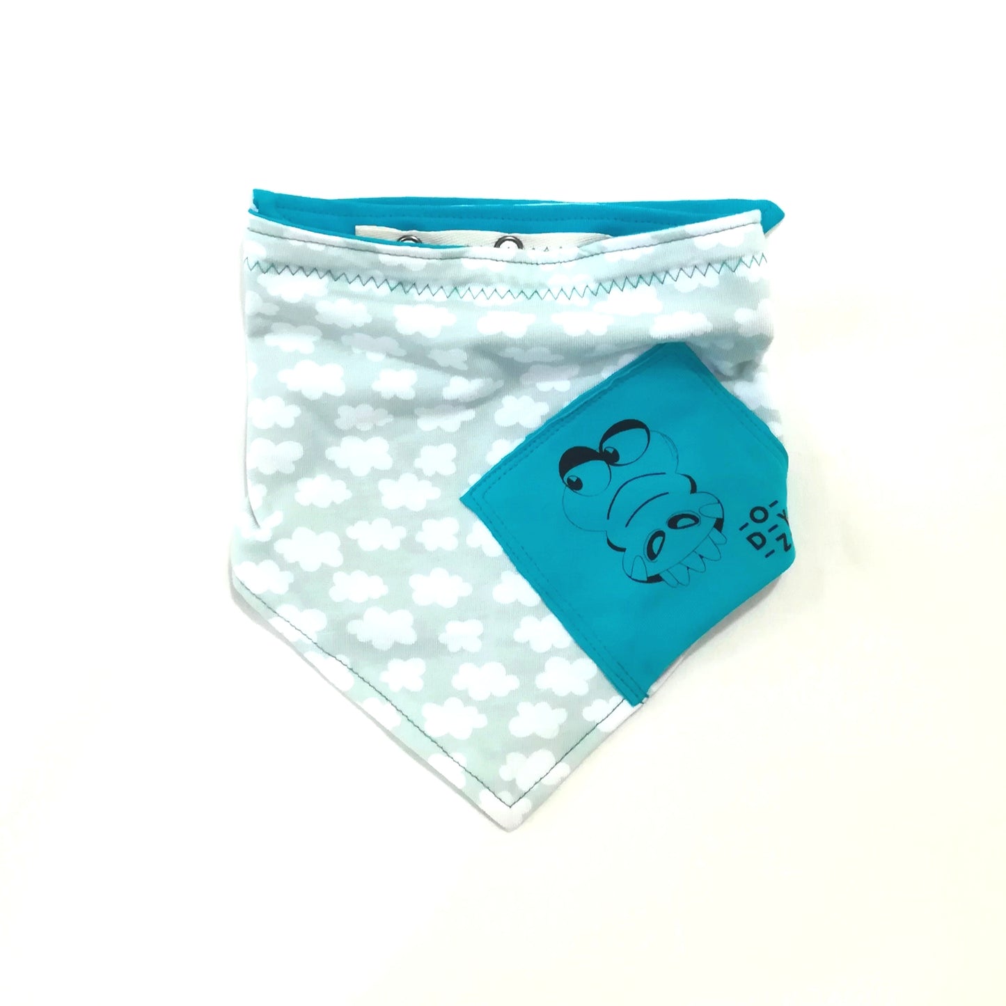 Bandana bavaglino Bavbbyz nuvola coccodrillo blu