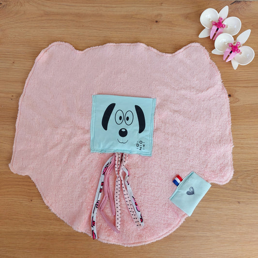 Doudou Dodyz pink dog sky blue