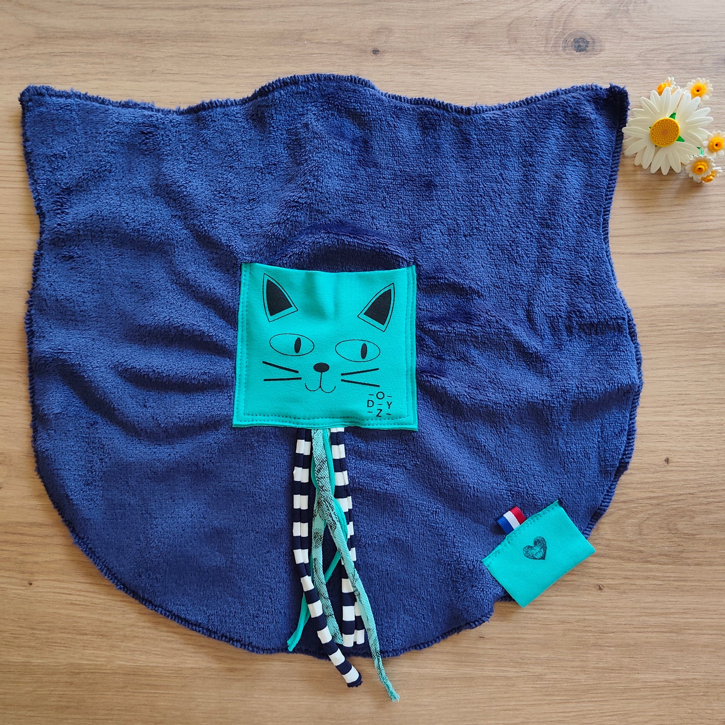 Doudou Dodyz bleu marine chat azur