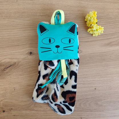 Doudou Dodyz Léopard Chat Azur