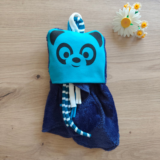 Doudou Dodyz bleu marine panda turquoise