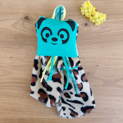 Doudou Dodyz Léopard Panda Azur