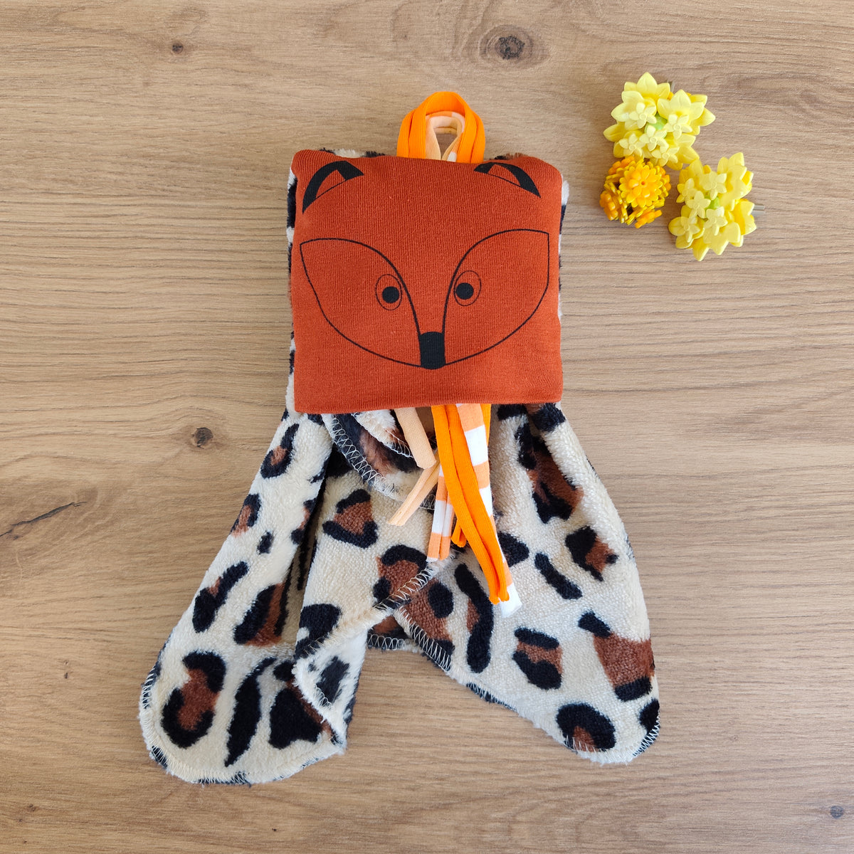 Doudou Dodyz Léopard Renard caramel