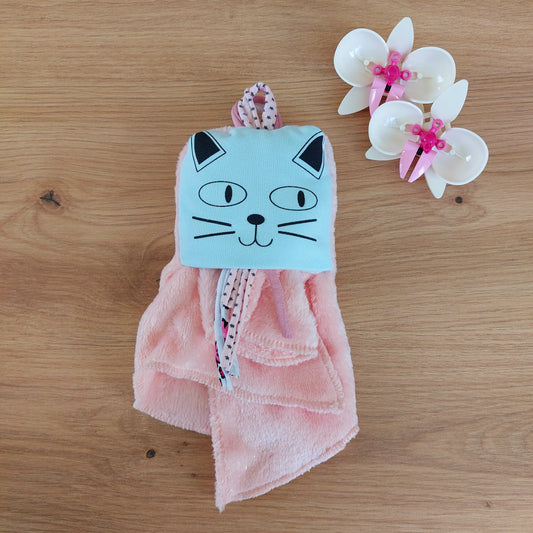 Doudou Dodyz gatto rosa azzurro