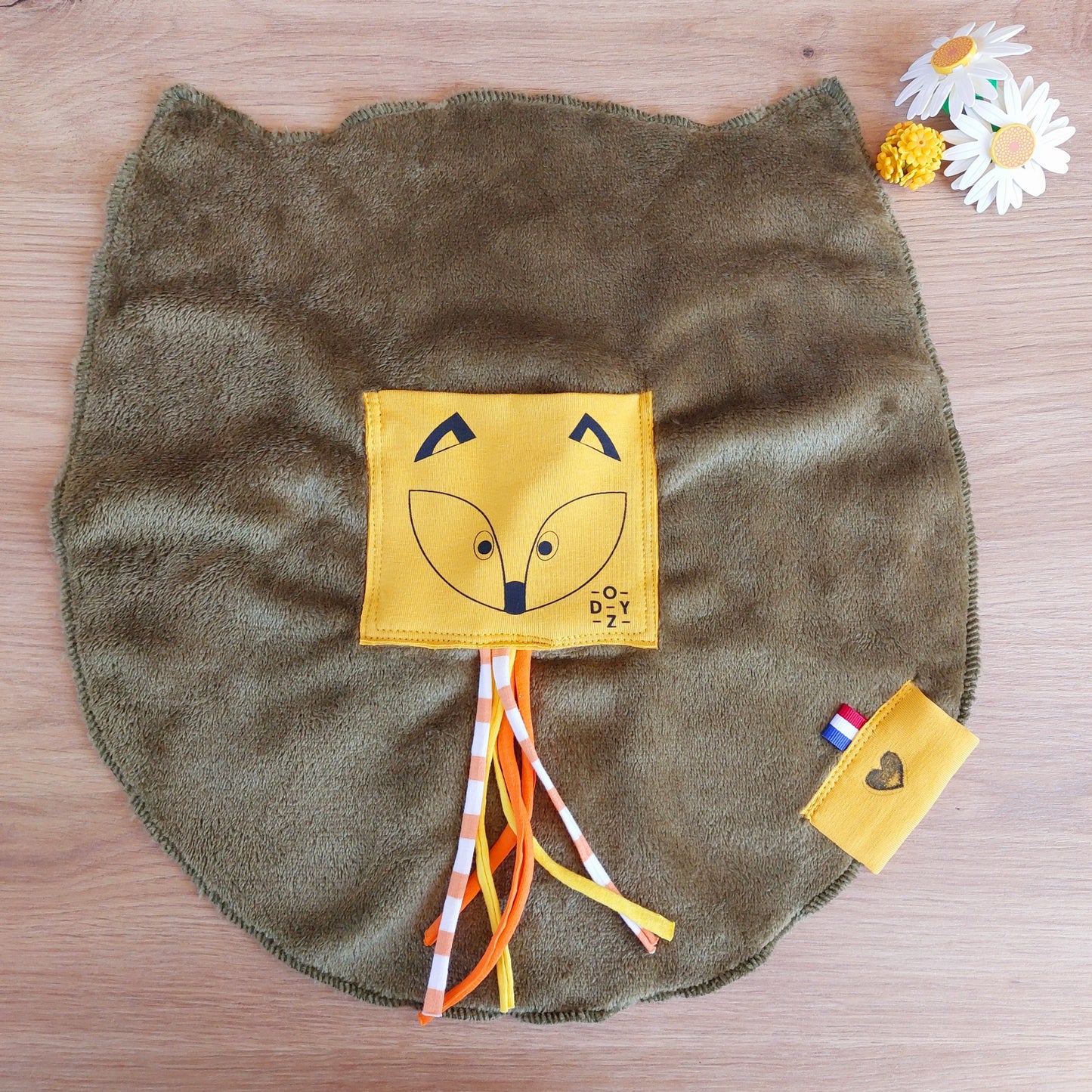 Doudou Dodyz kaki renard jaune