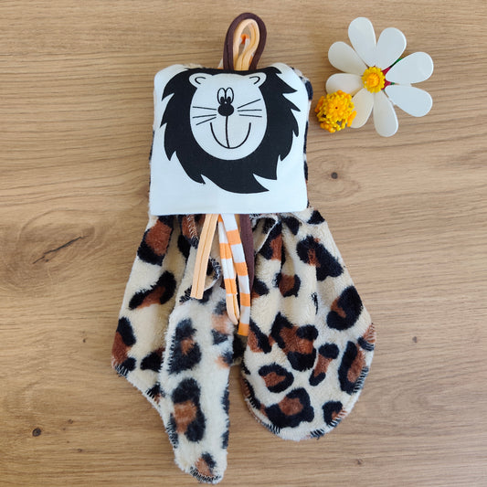 Doudou Dodyz Léopard Lion blanc