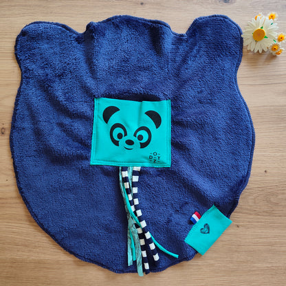 Doudou Dodyz bleu marine panda azur