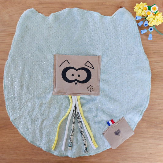 Doudou Dodyz blu gufi tortora