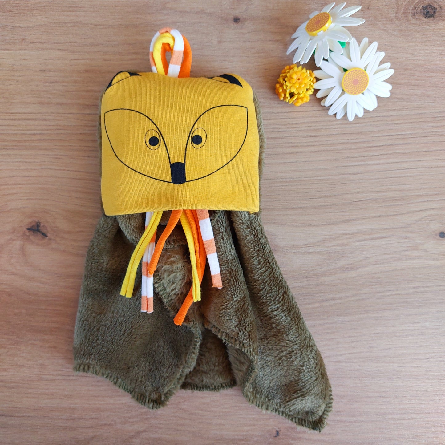 Doudou Dodyz kaki renard jaune