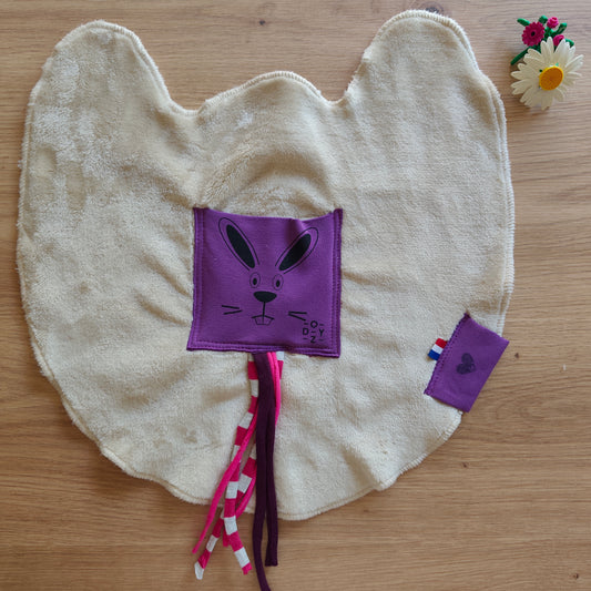 Doudou Dodyz beige lapin violet