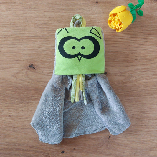 Doudou Dodyz gufi grigio verde mela