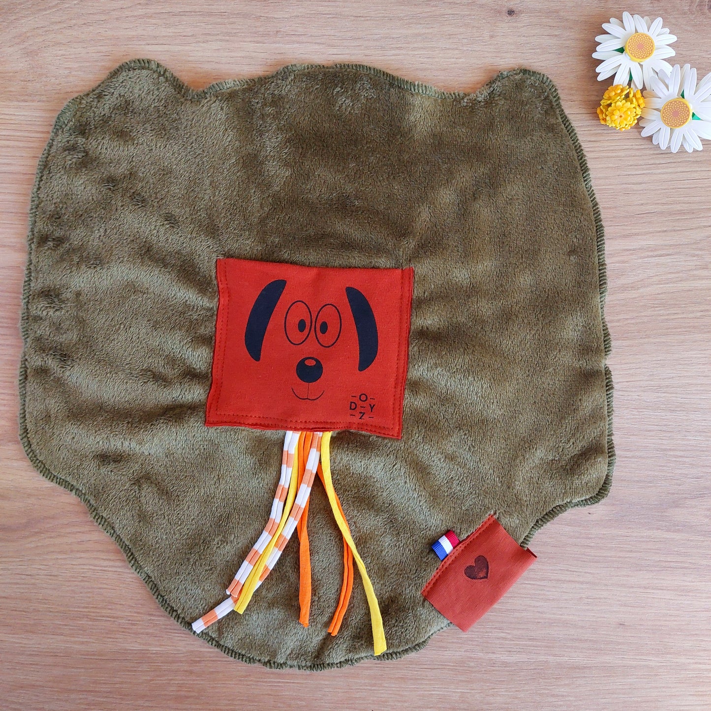 Doudou Dodyz kaki chien caramel