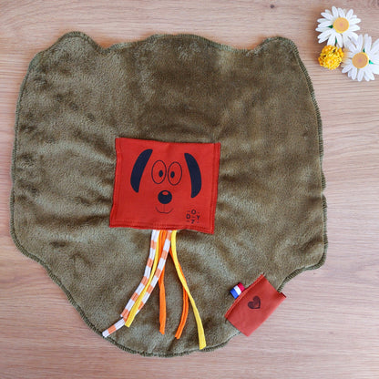 Doudou Dodyz kaki chien caramel