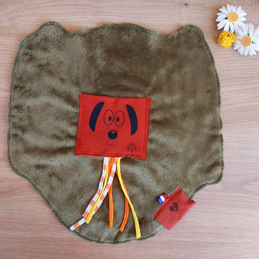 Doudou Dodyz kaki chien caramel