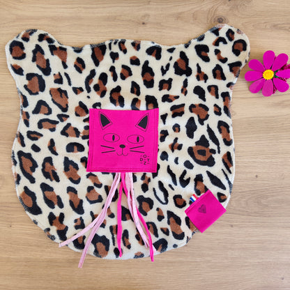 Doudou Dodyz Léopard Chat Rose