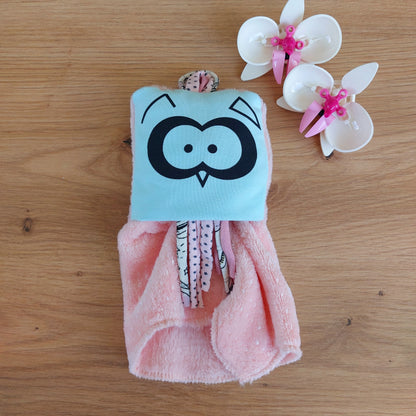 Dodyz pink owl blue sky lovey