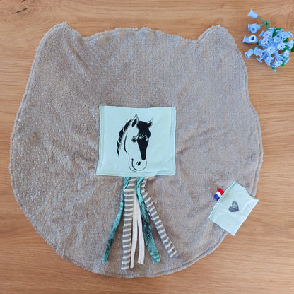 Doudou Dodyz grey sky blue horse