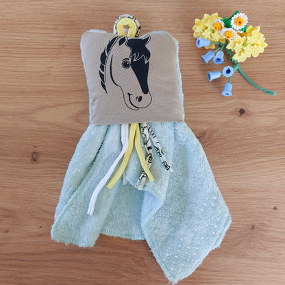 Dodyz blue horse comforter