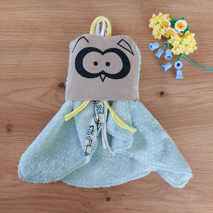 Doudou Dodyz blue owls taupe