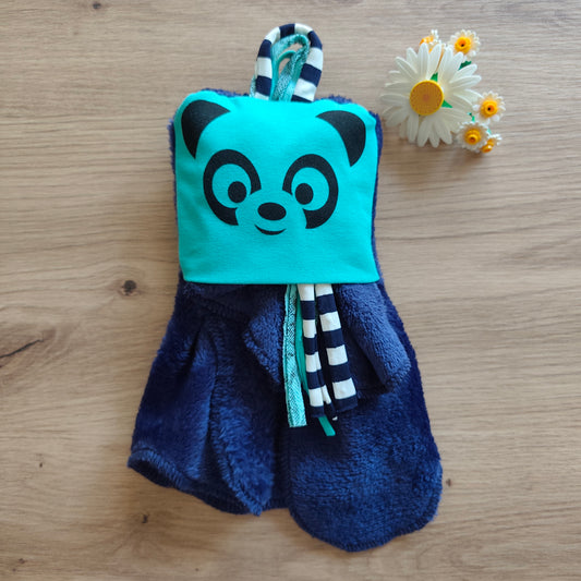 Doudou Dodyz bleu marine panda azur