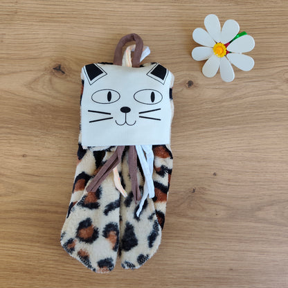 Doudou Dodyz Léopard Chat Blanc