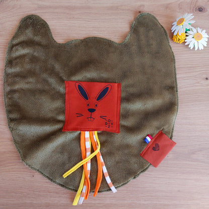 Doudou Dodyz kaki lapin caramel