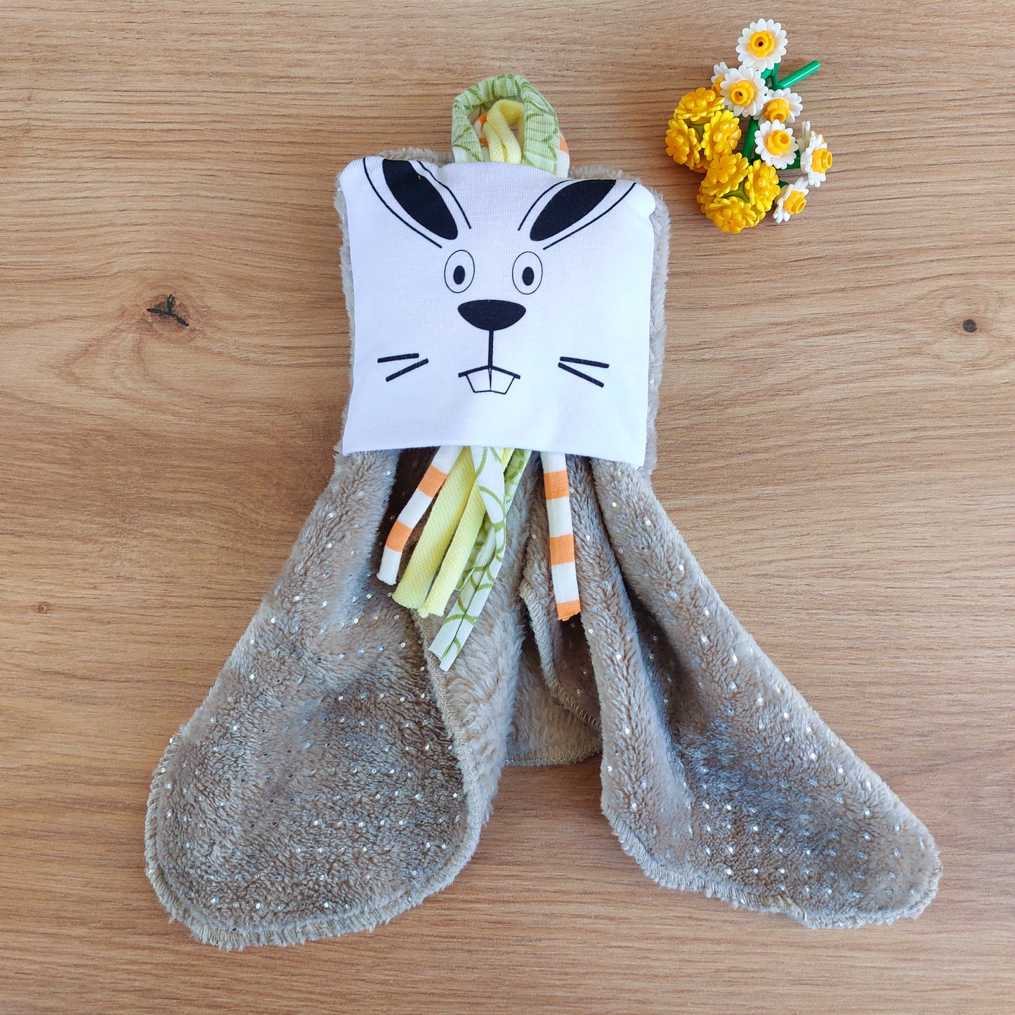 Doudou Dodyz taupe lapin blanc